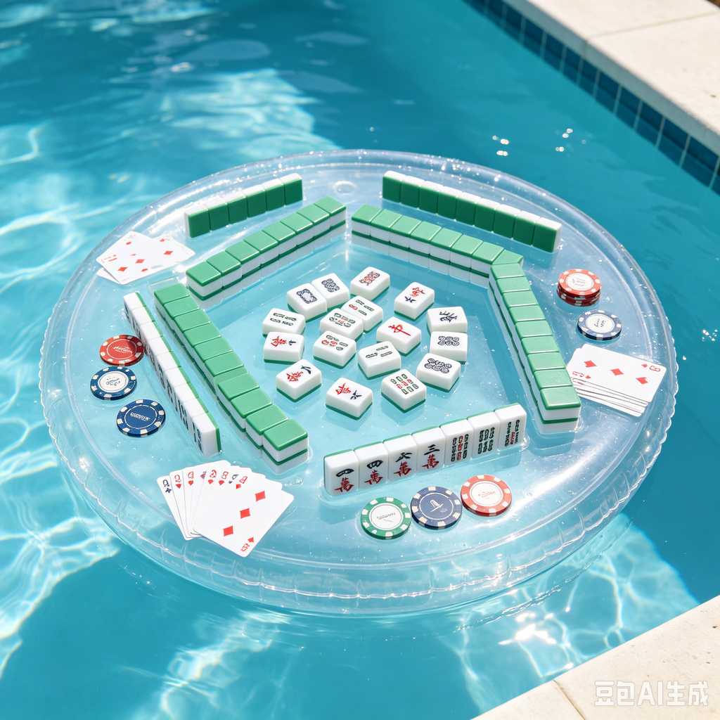 flat print mahjong set